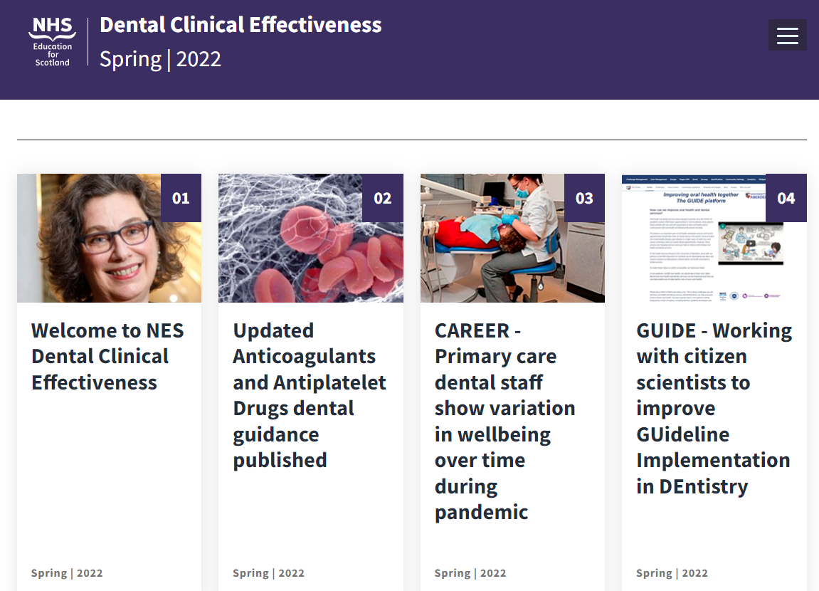 Dental Clinical Effectiveness Newsletter Spring 2022 
